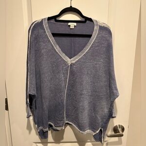 Sundance Women's Blue V-Neck Sweater